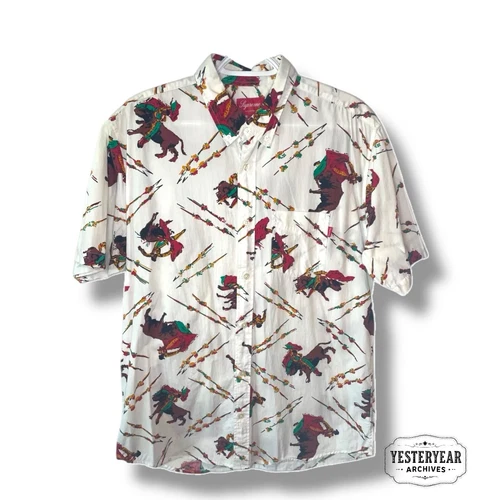 Chemise Supreme Matador blanche SS13 taille L manches courtes boutonnée torero