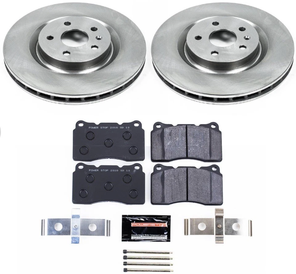 Juego de 2 ruedas delanteras TDBK2948 Powerstop discos de freno y pastillas delanteras para Buick Regal G8 Foto 2 de 2