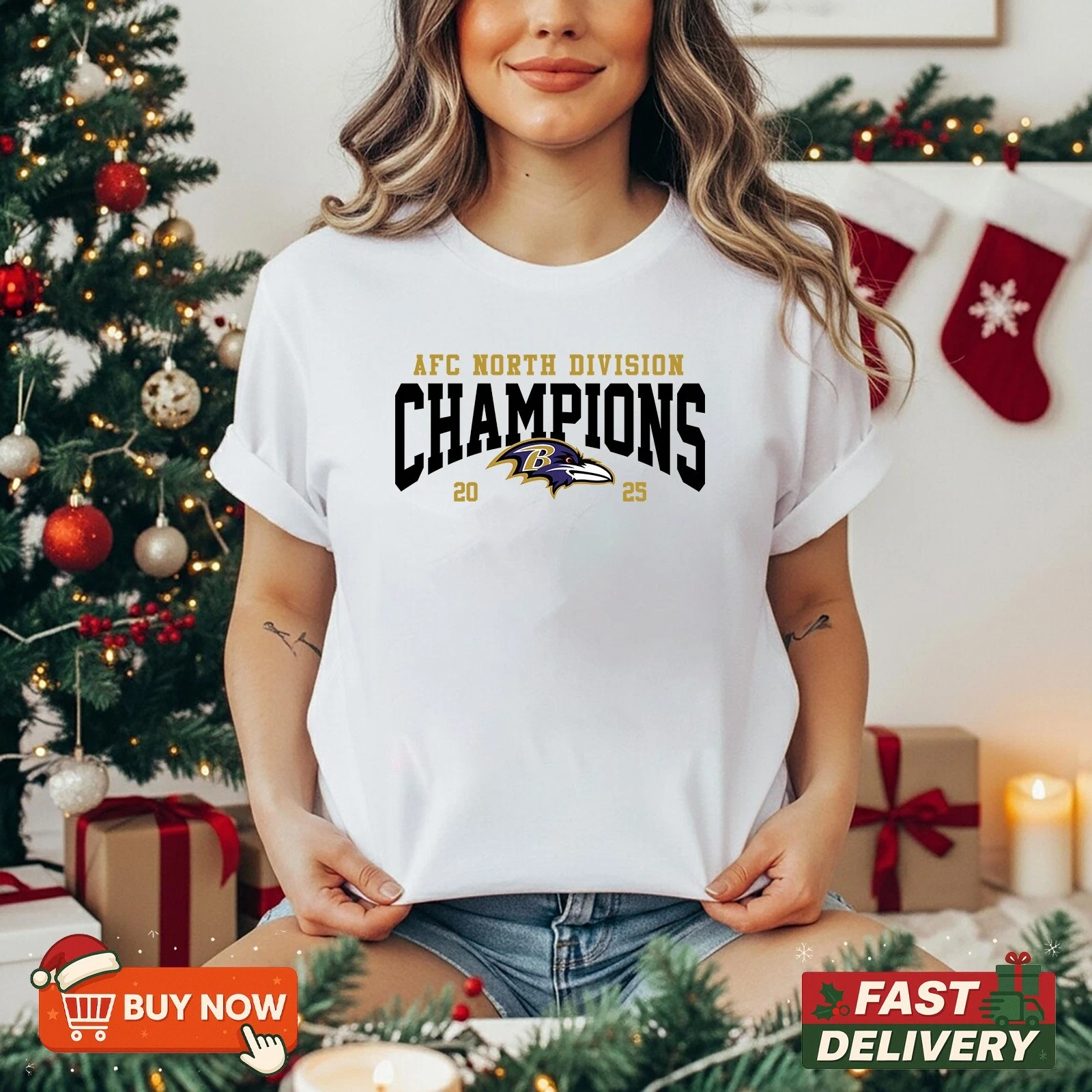 Baltimore Ravens 2025 AFC North Division Champions TShirt
