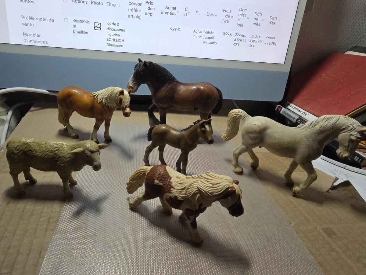 FIGURINES DE COLLECTION VINTAGE CULTE 4x PUMUCKL SCHLEICH / BULLY