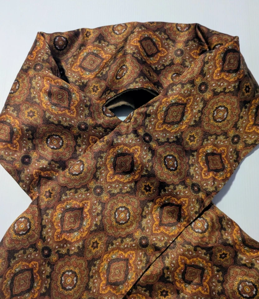 VINTAGE 1960s Retro Men's Sammy Scarf Cravat by Dicel Lambswool British made  - image 3 of 4