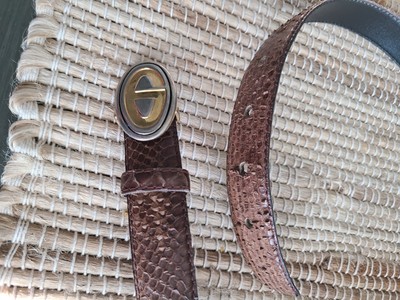 Vintage Christian Dior Genuine Snakeskin Belt Sz 34