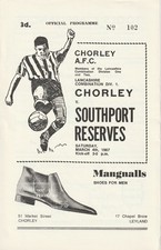 CHORLEY v SOUTHPORT RESERVES 1966/67 LANCASHIRE COMBINATION