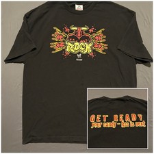 Vintage WWE The Rock Shirt Mens Size 2XL XXL Black Brahma Bull Dwayne Johnson
