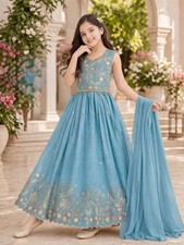 Indian Ethnic Girls Lehenga Choli Dress, Hand Work