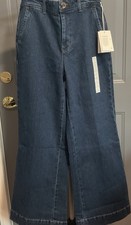 Free Assembly Women  s Wide Leg High Waist Jeans. Size O. Medium Blue