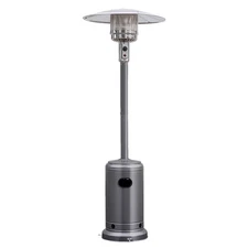 50,000BTU Propane Patio Heater Standing Steel with Wheels Grey