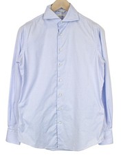 Suitsupply Men's Formal Shirt 39/15 1/2 Blue Cutaway Extra Slim Pure Cotton