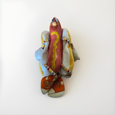 Amtoy Super Hot Dog Spielzeug 1983 Vintage Plüsch weich