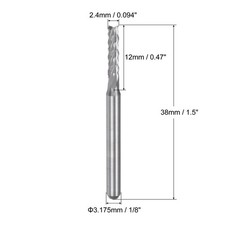 10pcs 2.4mm Carbide End Mill Engraving Router Bits for PCB Machine 1/8" Shank ?