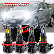 For Mazda 3 Sport Hatchback 4-door 2010-2016 4x Led Headlight Highlow Beam Bulb For Mazda 3 Sport Hatchback 4-door 2010-2016 4x Led Headlight Highlow Beam Bulb