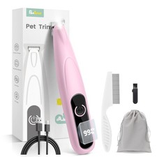 Dog Paw Trimmer with LED Display,35dB Ultra-Low Noise Dog Grooming Clippers,C...