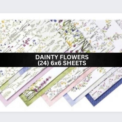 Stampin Up DAINTY FLOWERS Designer Series Paper Floral DSP - (24) 6x6 ...