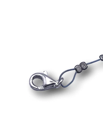 BELLISSIMO BRACCIALE PASTA DI TURCHESE CORALLO BAMBOO ARGENTO - Immagine 4 di 4