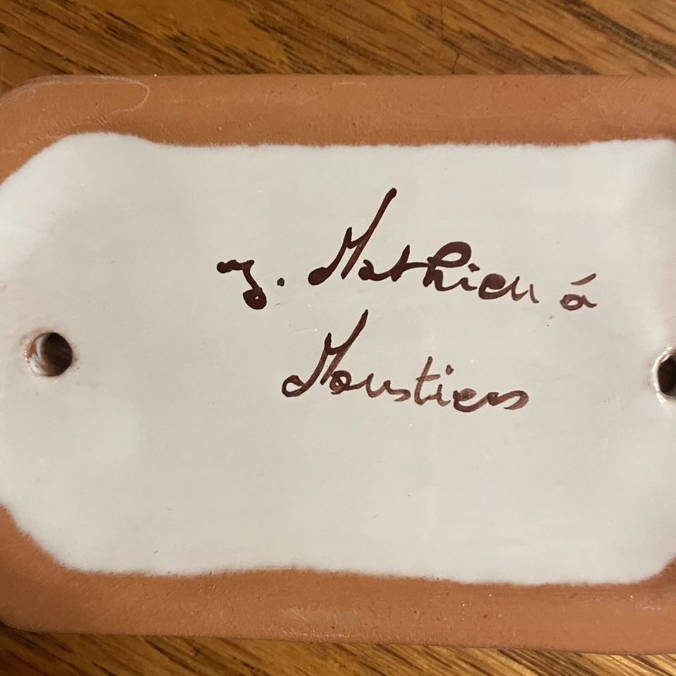 Placa de puerta de cerámica francesa Salle a Manger Moustiers placa de marcador de comedor Foto 3 de 4