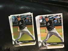 2018 Bowman Draft BD-146 Alec Hansen 13 count, 2 chrome, 11 base lot White Sox