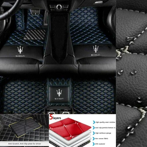 For Maserati Ghibli Gran Turismo Quattroporte Car Floor Mats Waterproof Custom - Imagen 20 de 35