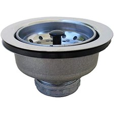 Kitchen Sink Strainer, Stainless Steel, Chrome Plated Finish