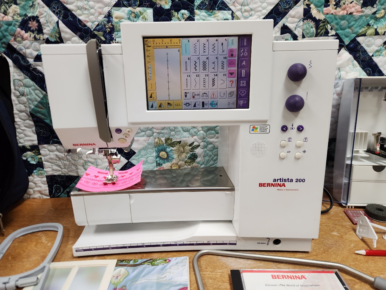 Bernina Artista 200 Sewing/Embroidery, serviced, Shipping included! eBay
