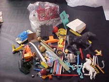 SNOOPY TOOTH BRUSH DOG HOUSE, MPC PARTS HORSES, TIN PLANE LADDERS MORE