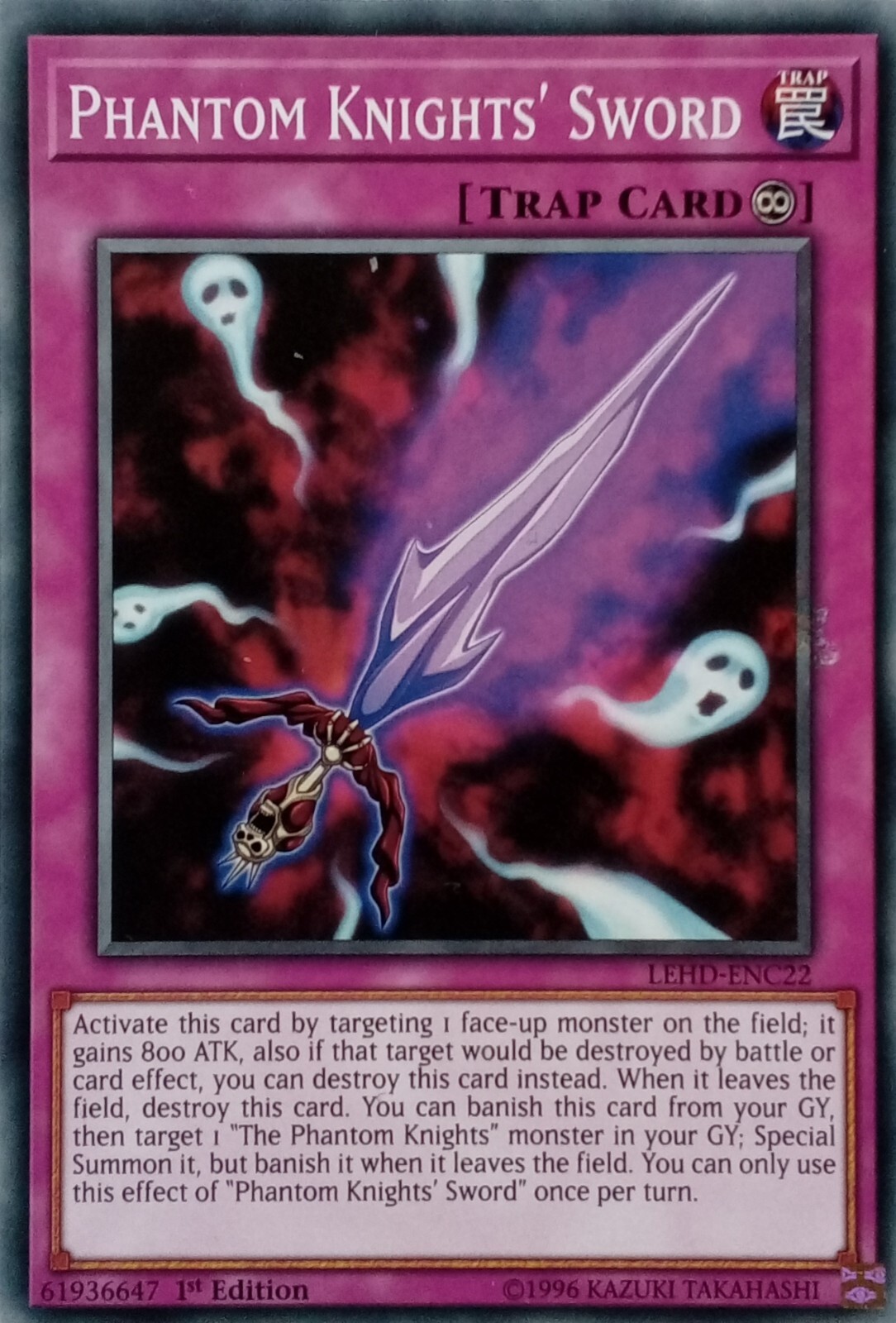 LEHD-ENC22 Phantom Knights Sword Common 1st Edition YuGiOh Card