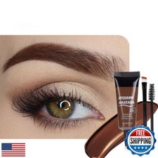 Tinted Thickening Eyebrow Mascara with Two Eyebrow Brushes,Brow Fast Sculpt,W