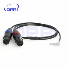Dual XLR 3pin female to 5pin Nuetrik Audio Input Cable for Arri Alexa Mini