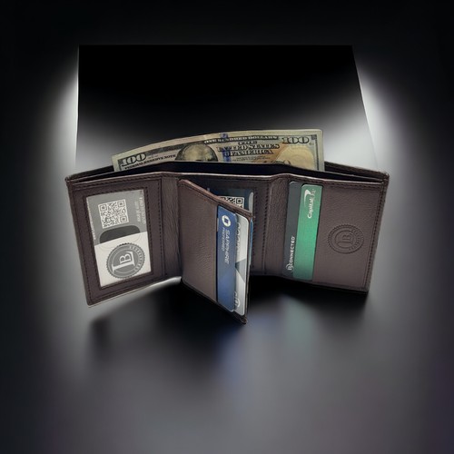 Leatherboss para hombre RFID bloqueo cazador cuero tarjeta de crédito identificación triple billetera - Imagen 4 de 8