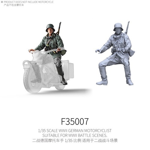 1/35 WWII German Motorcyclist Resin Figur Military Battle Scene unbemalt Modell - Bild 23 von 24