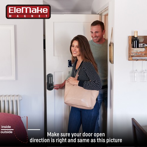 Teclado mecánico con cerradura de puerta sin llave código digital perno seguridad para el hogar privacidad - Imagen 19 de 22