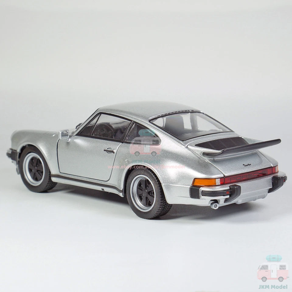 1:24 Porsche 911 Turbo 1974 Modelo Coche Diecast Vehículo Colección Niño Regalo Plateado Foto 4 de 4