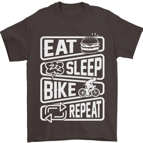 Cycling Eat Sleep Bike Repeat Funny Bicycle Mens T-Shirt 100% Cotton - Picture 35 of 101