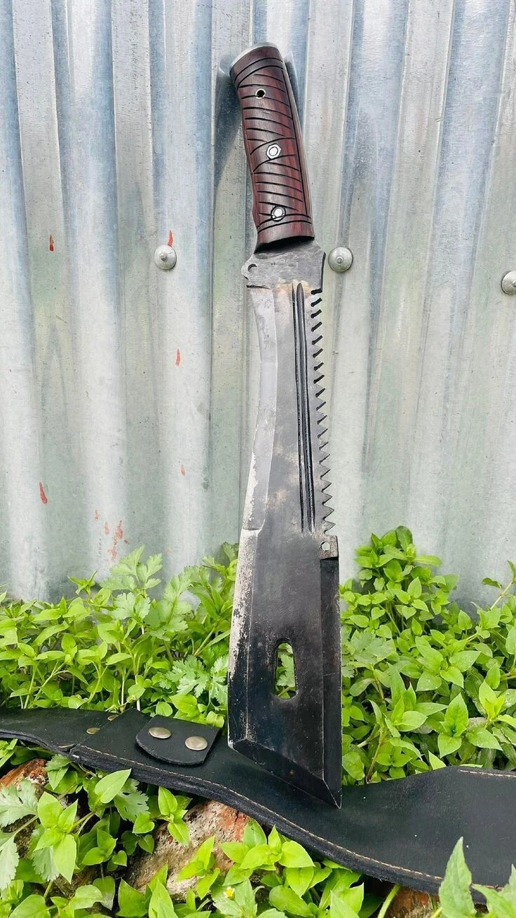 Handmade Camping Tactical Machete For Clearing Bushes, Full Tang