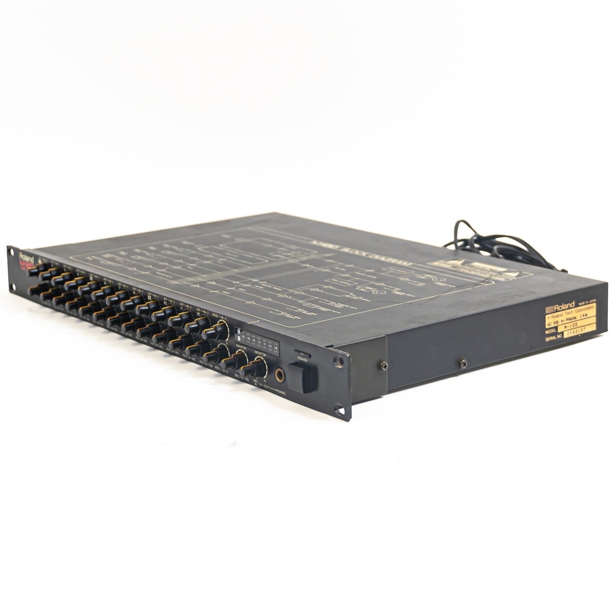 Roland M-120 ラックマウント型ラインミキサー ケース付き Roland M-120 12-Channel Rackmount Line Mixer – Compact