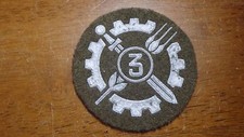 QUARTER MASTER 3 FRANCE POLAND RUSSIAN ARMY WW11  FELT PATCH   unknown  bx d #6