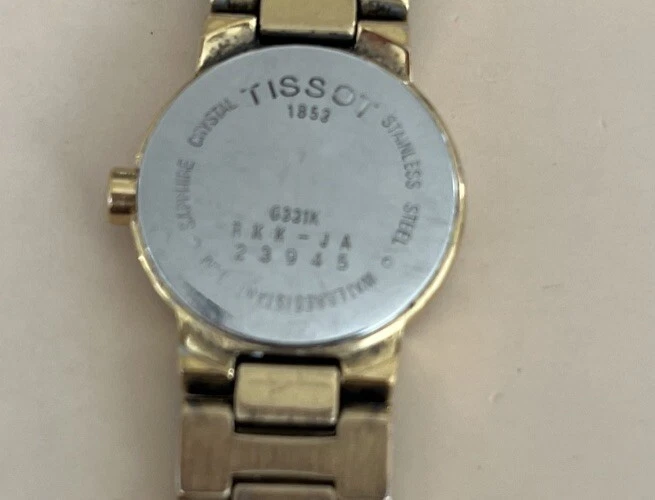 TISSOT gold Swiss Made G331K Sapphire Crystal Gold Plated Watch -new battery - Изображение 4 из 4