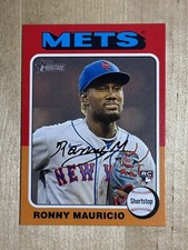2024 New York Mets ROOKIE Ronny Mauricio Topps Heritage ROOKIE CARD #296 RC