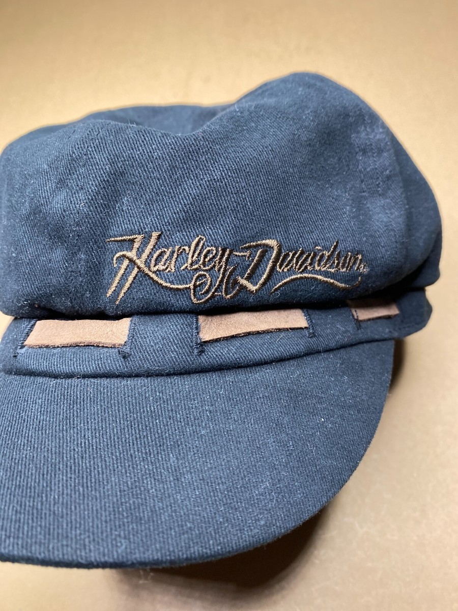 Harley-Davidson 本革 帽子　新品タグ付き Rare Vintage Harley Davidson Motorcycles Black Leather