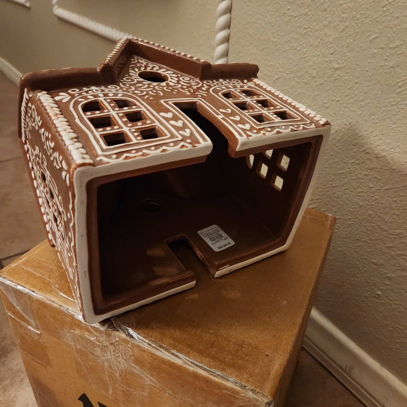 NEW Pottery Barn Gingerbread WIDE Village House Luminary Christmas eBay