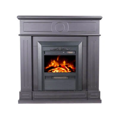 Luxo Nuraya 2000w Electric Fireplace Mantel And Heater Black