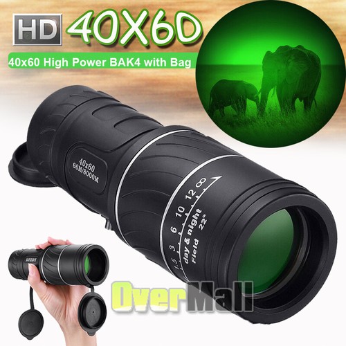 40x60 High Power BAK4 HD Monocular Starscope telescope Waterproof night