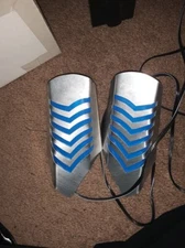 Industrial Metal Cyber Wrist Guard Gauntlet Armour Bracelet w/Flat Panel Lights