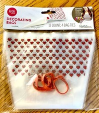 Wilton 12 Decorating Icing Bags & 4 Bag Ties