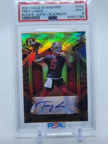 Trey Lance Gold Standard Rookie Auto 1/10 49ers PSA 9