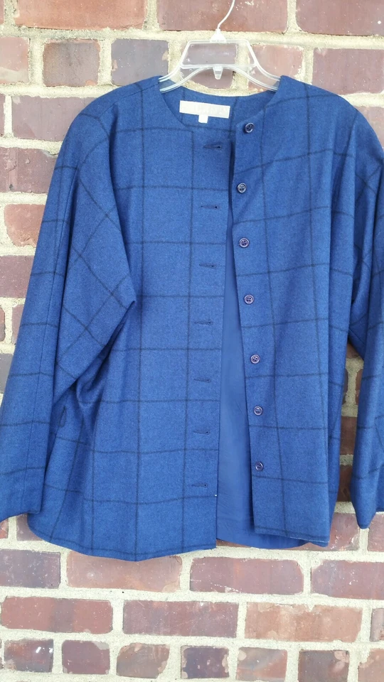 Vestido Vaina Perry Ellis Portfolio (12) y Chaqueta (L) 100% Lana (Vintage) Foto 2 de 4