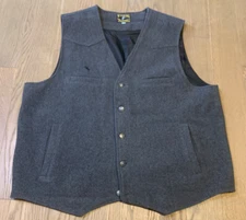 Wyoming Traders Vintage Wool vest Men's XL Grey. (N052514)