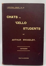 1st Ed 1904 Chats to 'Cello Students - Arthur Broadley - Strad Library No. VIII