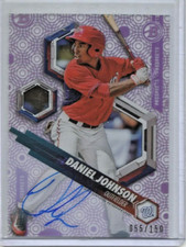 Daniel Johnson 2018 Bowman High Tek Purple Autograph #055/150