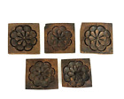 1930s Antique Old Wooden Wall Décor Door Panel Frame Hanging Decorative Set of 5