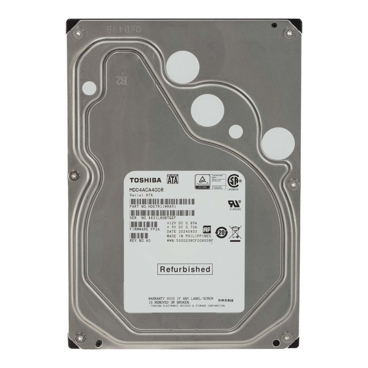 東芝 - TOSHIBA MD04ACA400 4TB HDD Amazon.com: Toshiba 4.0TB MD04ACA400 SATA 6.0Gb/s 7200rpm